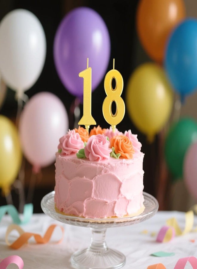 LIOUCBD مجموعة شموع عيد ميلاد ذهبية بأرقام من LIOUCBD، 36 قطعة، بطول 3.94 بوصة، زينة كعكة بأرقام من 0 إلى 9، مناسبة للحفلات وحفلات الزفاف والذكرى السنوية وحفلات استقبال المولود الجديد. - Image 5